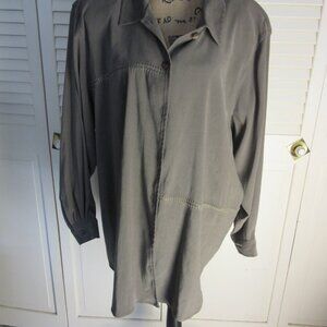 Monterey By Koret Button Up Blazer Size 22W Sage Green